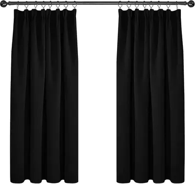 Main Images for Deconovo Super Soft Black Out Curtains Thermal Insulated Pencil Pleat Blackout Curtains…