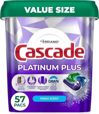 Main Images for Cascade Platinum Plus Dishwasher Pods