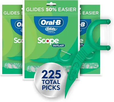 Main Images for Oral-B Glide Mint Dental Floss Picks with Long Lasting Scope Flavor