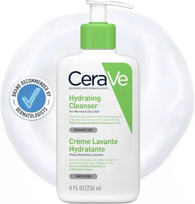 Main Images for CeraVe Hydrating Cleanser for Normal to Dry Skin with Hyaluronic Acid and 3 Essential…