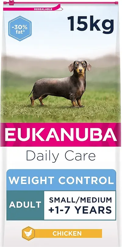 Main Images for Eukanuba Weight Control Low Fat Complete Dry Dog Food for Adult Small and Medium Breeds…