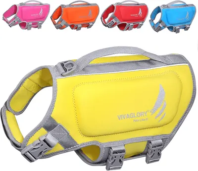 Main Images for VIVAGLORY Lightweight Neoprene Dog Life Jackets Pet Life Preserver Skin-Friendly Life…