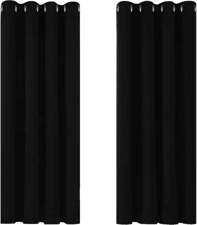 Main Images for Deconovo Blackout Curtains Bedroom Super Soft Thermal Insulated Eyelet Blackout Curtains…