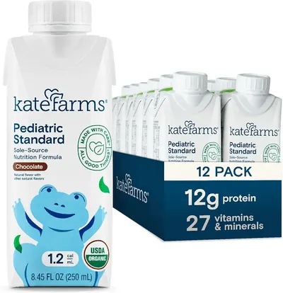 Main Images for KATE FARMS Organic Pediatric 1.2 High Calorie Chocolate Nutrition Shake
