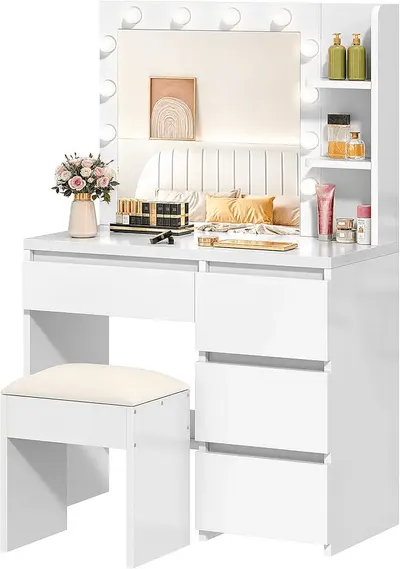 Main Images for YITAHOME Dressing Table with Mirror and Stool