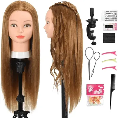 Main Images for Opini Mannequin Head with 80% Human Hair