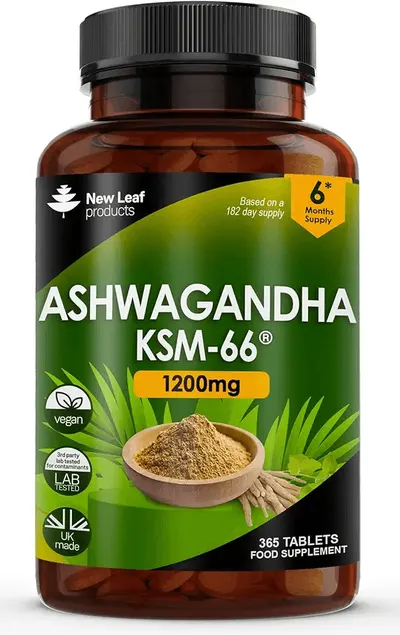 Main Images for Ashwagandha KSM 66-365 (6 Months Supply) 1200mg Vegan Tablets Pure High Strength…