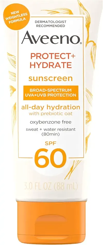 Main Images for Aveeno Protect + Hydrate Moisturizing Body Sunscreen Lotion with Broad Spectrum SPF 60 &…
