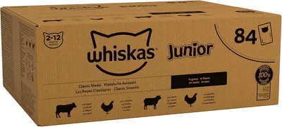 Main Images for whiskas Junior Classic Selection in Gravy 84 Pouches