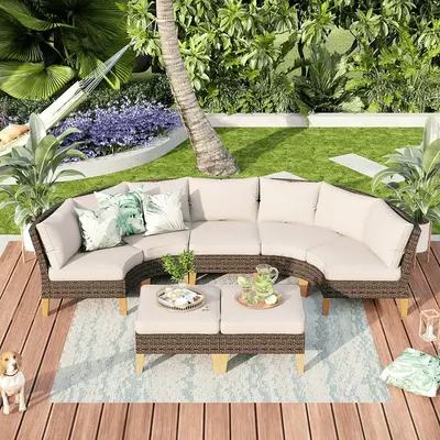 Main Images for MFSTUDIO Garden Sofa Rattan Furniture Set