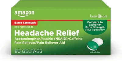Main Images for Amazon Basic Care Headache Relief Geltabs
