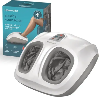 Main Images for Homedics Shiatsu Air 2.0 Foot Massager with Soothing Heat and Rhythmic Air Compression