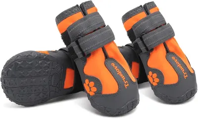 Main Images for MOKCCI Truelove Dog Boots Waterproof Paw Protector Pet Shoes with Reflective Straps for…