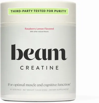 Clearly displays the product packaging to show brand name, product type, and key benefits. Highlights third-party testing for purity to build trust and emphasize product quality.