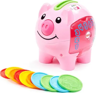 Main Images for Fisher-Price Baby & Toddler Toy Laugh & Learn Smart Stages Piggy Bank with Educational…