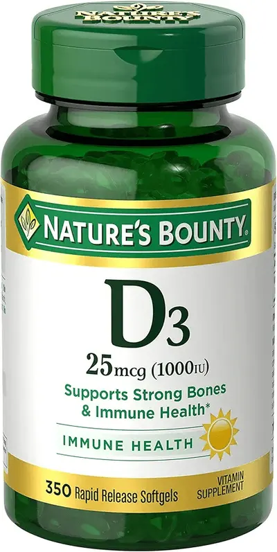 Main Images for Nature's Bounty Vitamin D3 1000 IU Softgels
