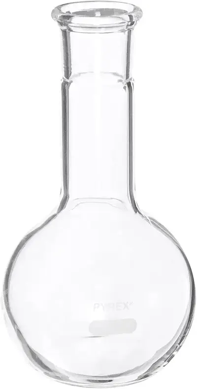 Main Images for Pyrex Borosilicate Glass Long Neck Florence Flat Bottom Boiling Flask
