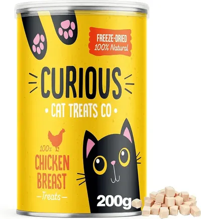 Main Images for 200g Freeze Dried Chicken Cat Treats 100% Natural Chicken Breast Nibbles Allergen-Free &…