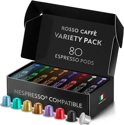 Main Images for ROSSO CAFFÈ Espresso Coffee Pods for Nespresso Original Machines