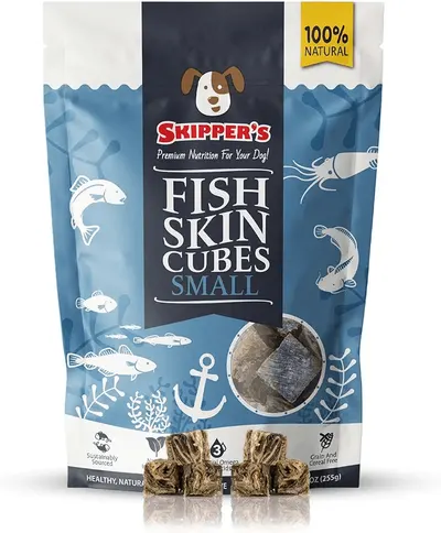 Main Images for SKIPPER'S Fish Skin Jerky Cubes