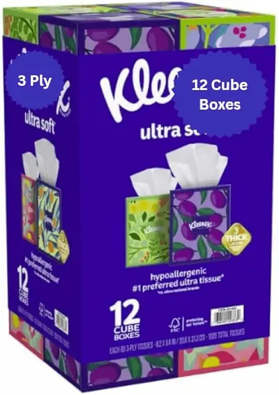 Main Images for Ultra Soft 3-Ply Facial Tissues by Klensex