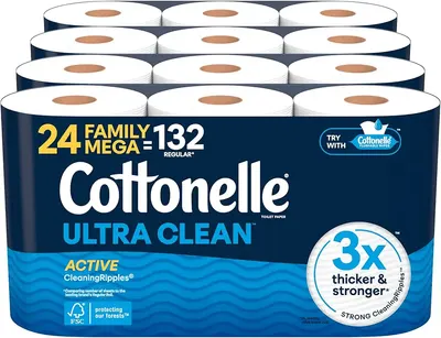 Main Images for Cottonelle Ultra Clean Toilet Paper with Active CleaningRipples Texture