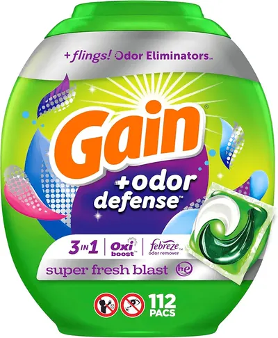 Main Images for Gain Flings Laundry Detergent Soap Pacs with Odor Defense