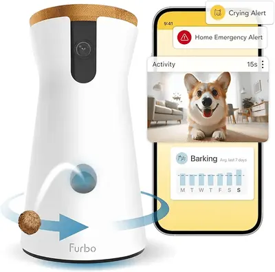 Main Images for Furbo 360° Dog Camera w/Home Safety Package [PREMIUM W/SUBSCRPITION] Smart Pet Monitor…