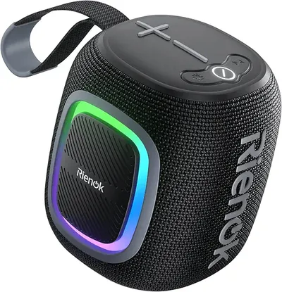Main Images for RIENOK Bluetooth Speaker Wireless Portable Waterproof Speaker with Lights FM Radio…