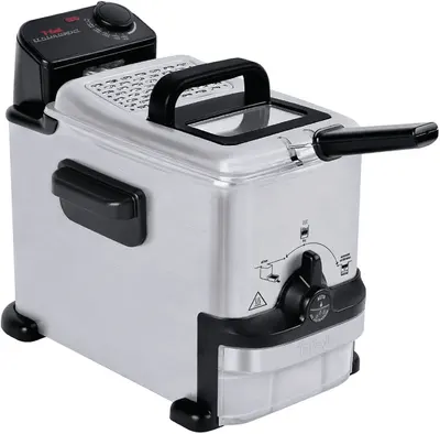 Main Images for T-fal Compact EZ Clean Stainless Steel Deep Fryer with Basket 1.8 Liter Oil and 1.7…
