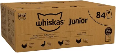 Main Images for whiskas Junior Poultry Selection in Jelly 84 Pouches