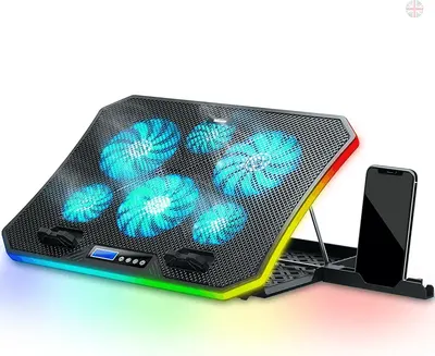Main Images for TopMate C12 Laptop Cooling Pad RGB Gaming Notebook Cooler for Desk and Lap Use