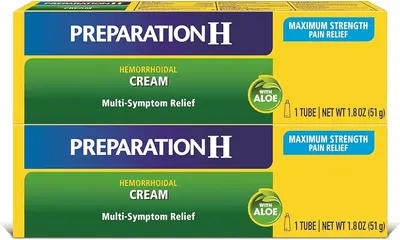 Main Images for Preparation H Hemorrhoid Symptom Treatment Cream (2 x 1.8 Ounce Tube)