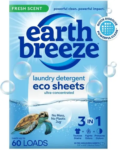 Main Images for Earth Breeze Laundry Detergent Sheets Fresh Scent