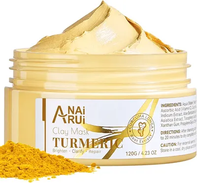 Main Images for ANAiRUi Turmeric Vitamin C Face Mask with Turmeric and Kaolin Clay