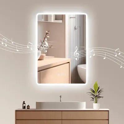 Main Images for Habison 500 x 700 mm Bluetooth LED Illuminated Bathroom Mirror
