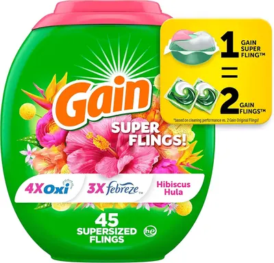 Main Images for Gain Super Sized Flings Laundry Detergent Pacs