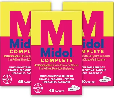 Main Images for Midol Complete Menstrual Pain Relief Caplets with Acetaminophen for Period Cramps