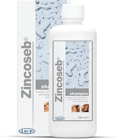 Main Images for ICF Zincoseb Dog Shampoo for Itchy Skin Relief Anti Itch + Antifungal + Antibacterial…