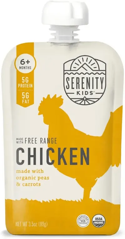 Main Images for Serenity Kids 6+ Months Baby Food Pouches Puree Made with Ethically Sourced Meat &…
