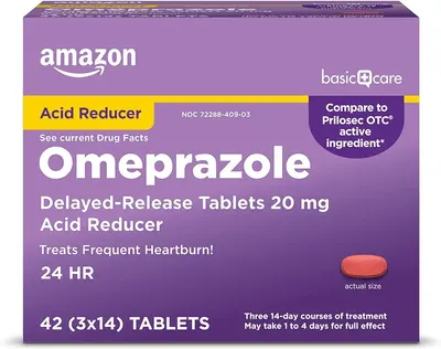 Main Images for Amazon Basic Care Omeprazole Delayed Release Tablets 20 mg