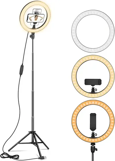 Main Images for Ring Light 10" with 67" Extended Tripod Stand & Phone Holder for YouTube Video