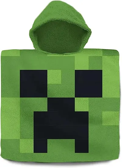 Main Images for SRV Hub Minecraft Beach Towel for Kids |120x60cm| Bath Towel Hooded Poncho