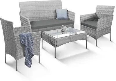 Main Images for KEPLIN 4pc Rattan Garden Furniture Set