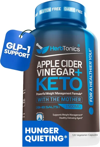 Main Images for Herbtonics Apple Cider Vinegar with Keto BHB Salts