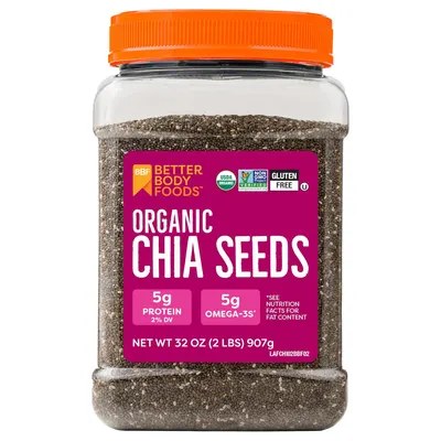 Main Images for BetterBody Foods Organic Chia Seeds 2 lbs