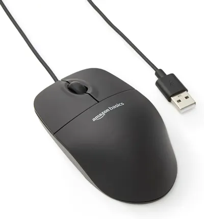 Showcases the product itself on a clean white background, highlighting its compact and wired design.