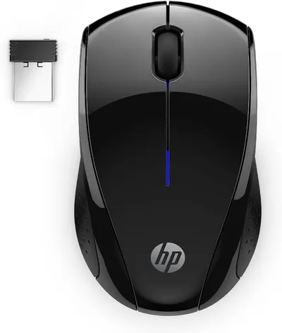 Showcases the wireless mouse's sleek and ergonomic design against a clean background, allowing shoppers to clearly see the product.