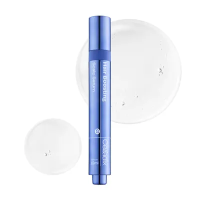 Showcases the product packaging and serum bottle to highlight the brand and product type.