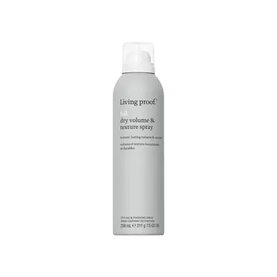 Showcases the product packaging and highlights its key benefit of providing instant, lasting volume and texture to hair.
